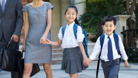 Young Chinese family